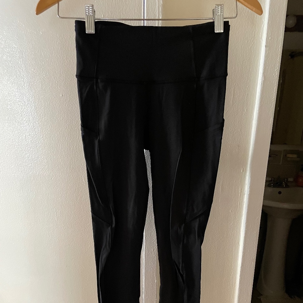 Lululemon Running Leggings, Black, Size 4